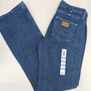 Wrangler Women's 11MWZSW Slim Straight Leg Blue Jeans Dark Wash ~28 x 34 fits ~6